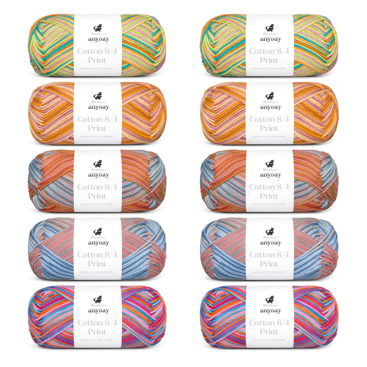 Anday Cotton 8/4 Imprimer Colorbag ​​10-pack