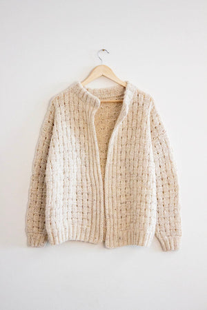 Cardigan en motif tressé